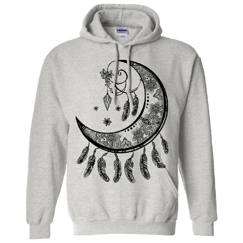 Crescent Moon Dreamcatcher Black Sweatshirt Hoodie