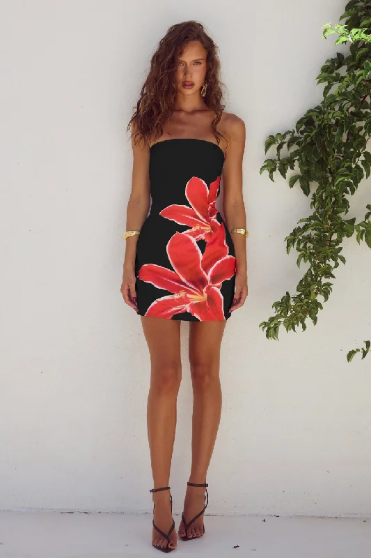 PRIMROSE MINI DRESS - BLACK LILY