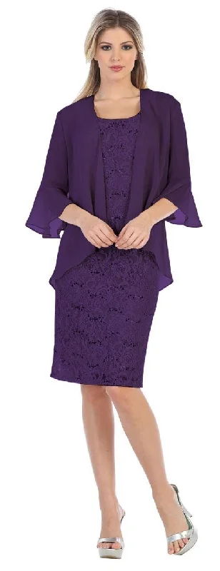 Short Formal Mother of the Bride Evening Dress with Jacket Sale